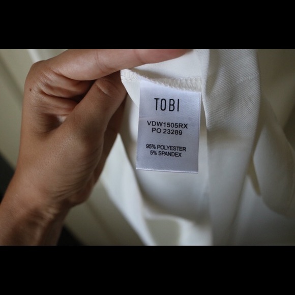 White T Shirt Dress with Mesh Panel - Picture 7 of 7